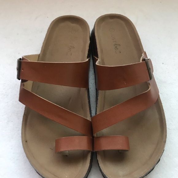 50% OFF!! JUST be... Leather Sandals Size 7 - Picture 2 of 6